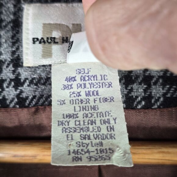 Paul Harris Design Plaid Wool Blend Blazer M Brown Vintage Jacket Fall Preppy - Picture 7 of 12